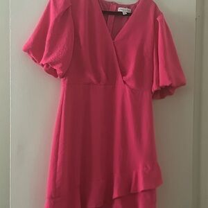 Bright Hot Pink Sleeveless Dress